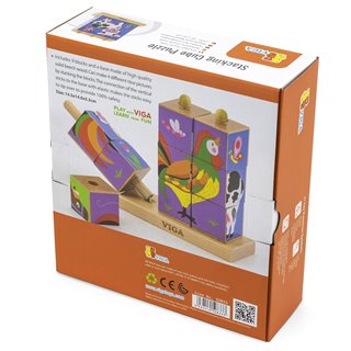 Stacking cube puzzle - farm animals - 9 pieces